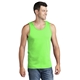 a neon green port company(r) 5.4 oz 100 cotton tank top