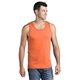 a neon orange port company(r) 5.4 oz 100 cotton tank top