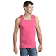 a neon pink port company(r) 5.4 oz 100 cotton tank top