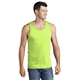 a neon yellow port company(r) 5.4 oz 100 cotton tank top