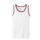 aerial view a white/ red port co(tm) core cotton tank top, image 1 of 6