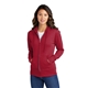 a red port company(r) ladies core fleece full - zip hooded sweatshirt