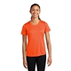 aerial view a neon orange sport - tek ladies competitor tee, image 1 of 6