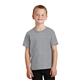 aerial view a athletic heather port company youth 5.4 oz 100 cotton t - shirt, image 1 of 3