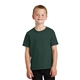 aerial view a dark green port company youth 5.4 oz 100 cotton t - shirt, image 1 of 6