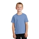 aerial view a light blue port company youth 5.4 oz 100 cotton t - shirt, image 1 of 6