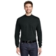 aerial view a black port authority(r) interlock knit mock turtleneck, image 1 of 4