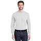 aerial view a white port authority(r) interlock knit mock turtleneck, image 1 of 4