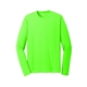 aerial view a neon green sport - tek(r) posicharge(r) racermesh(r) long sleeve tee, image 1 of 7