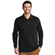 aerial view a black port authority(r) ezcotton(tm) long sleeve polo, image 1 of 6
