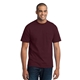aerial view a athletic maroon port company 50/50 cotton / poly t - shirt with pocket, image 1 of 6
