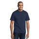 aerial view a navy port company 50/50 cotton / poly t - shirt with pocket, image 1 of 6