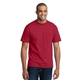 aerial view a red port company 50/50 cotton / poly t - shirt with pocket, image 1 of 6
