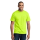 aerial view a safety green port company 50/50 cotton / poly t - shirt with pocket, image 1 of 6