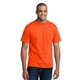 aerial view a safety orange port company 50/50 cotton / poly t - shirt with pocket, image 1 of 6
