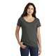 aerial view a anthracite nike ladies core cotton scoop neck tee, image 1 of 6