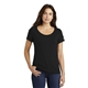 aerial view a black nike ladies core cotton scoop neck tee, image 1 of 6