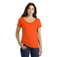 aerial view a brilliant orange nike ladies core cotton scoop neck tee, image 1 of 6