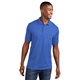 aerial view a royal embroidered port company(r) core blend jersey knit pocket polo, image 1 of 5
