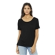 aerial view a black bella+canvas (r) womens slouchy tee - 8816, image 1 of 6