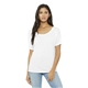 aerial view a white bella+canvas (r) womens slouchy tee - 8816, image 1 of 6