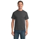 aerial view a charcoal port company(r) tall core blend tee, image 1 of 4