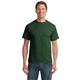 aerial view a dark green port company(r) tall core blend tee, image 1 of 4