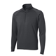 aerial view a charcoal grey sport - tek sport - wick stretch 1/2- zip pullover, image 1 of 6