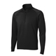 aerial view a black sport - tek sport - wick stretch 1/2- zip pullover, image 1 of 6