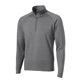 aerial view a charcoal grey heather sport - tek sport - wick stretch 1/2- zip pullover, image 1 of 6