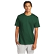 aerial view a dark green champion (r) heritage 6- oz jersey tee, image 1 of 6