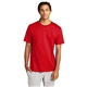 aerial view a red champion (r) heritage 6- oz jersey tee, image 1 of 6