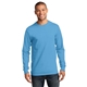 aerial view a aquatic blue port company long sleeve essential t - shirt, image 1 of 6