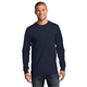 aerial view a deep navy port company long sleeve essential t - shirt, image 1 of 6