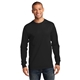 aerial view a jet black port company long sleeve essential t - shirt, image 1 of 6