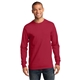 aerial view a red port company long sleeve essential t - shirt, image 1 of 6