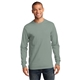 aerial view a stonewashed green port company long sleeve essential t - shirt, image 1 of 6