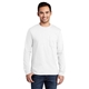 aerial view a white port company long sleeve essential t - shirt with pocket, image 1 of 4