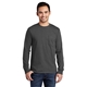aerial view a charcoal port company long sleeve essential t - shirt with pocket, image 1 of 4