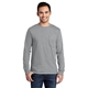 aerial view a athletic heather port company long sleeve essential t - shirt with pocket, image 1 of 4