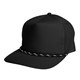 aerial view a black with black stroke play rope cap, image 1 of 4