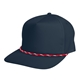 aerial view a navy with red stroke play rope cap, image 1 of 2
