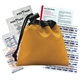 aerial view a orange cinch pouch first aid kit - 11 piece, image 1 of 2