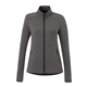 aerial view a heather dark charcoal (988) womens asgard eco knit full zip performance jacket, image 1 of 10