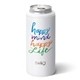aerial view a white swig(r) 12 oz golf partee skinny can cooler, full color digital, image 1 of 2