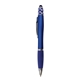 aerial view a dark blue halcyon(r) silhouette spin top pen with stylus, full color digital, image 1 of 2