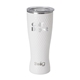 aerial view a white swig(r) 20 oz golf partee pilsner tumbler, laser, standard, image 1 of 2