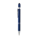 aerial view a blue halcyon(r) executive metal spin top pen with stylus, full color digital, image 1 of 3