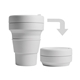 aerial view a cashmere stojo 12 oz collapsible cup, image 1 of 2