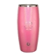 a pink snowfox(r) 18 oz shimmer beer glass, laser, standard